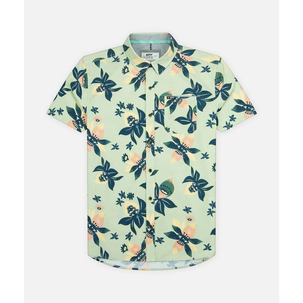 NEW JETTY men's garwood shirt in sage